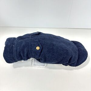 TOO PAW Dog Coat Jacket Navy Blue Corduroy Sz S Sherpa Lined